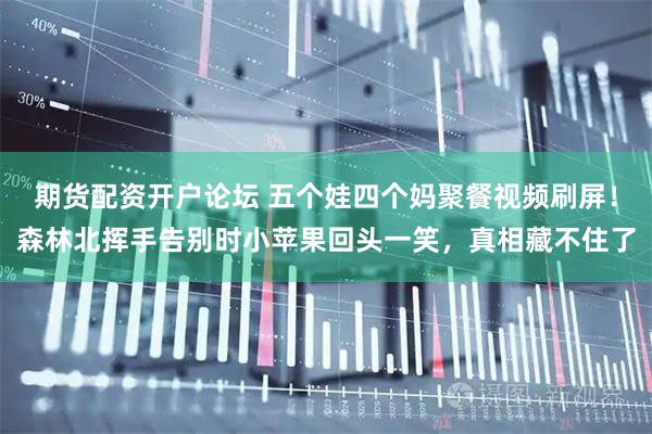 期货配资开户论坛 五个娃四个妈聚餐视频刷屏！森林北挥手告别时小苹果回头一笑，真相藏不住了